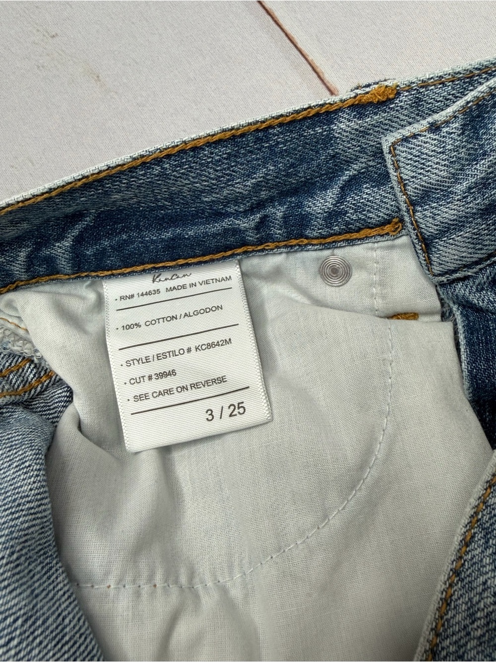 KanCan Trevie Ultra High Rise Straight Leg Distressed Jeans Size 3/25 - Picture 9 of 9